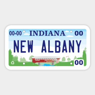 New Albany Indiana License Plate Sticker